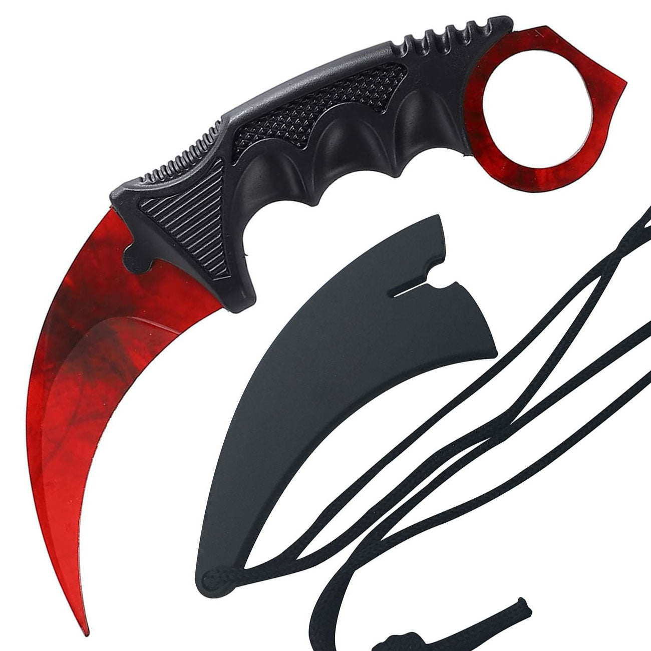 7.6" Red Ruby CSGO Karambit Neck Knife