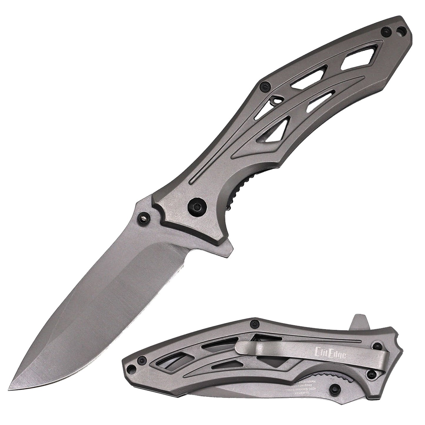 Elitedge Assisted Opening Silver Pocket Knife