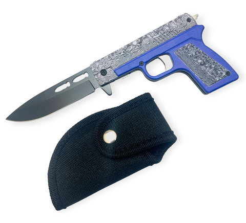 Tiger-Usa Blue Pistol Gun Knife