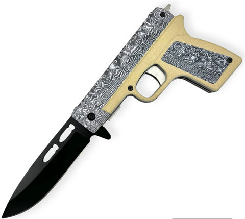 Tiger-Usa Pistol Gun Knife Beige