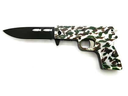 Tiger-Usa Camo Pistol Gun Knife