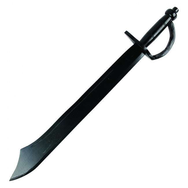30" Black Large Wooden Pirate Sword Replica | Collectible Wood Display Sword