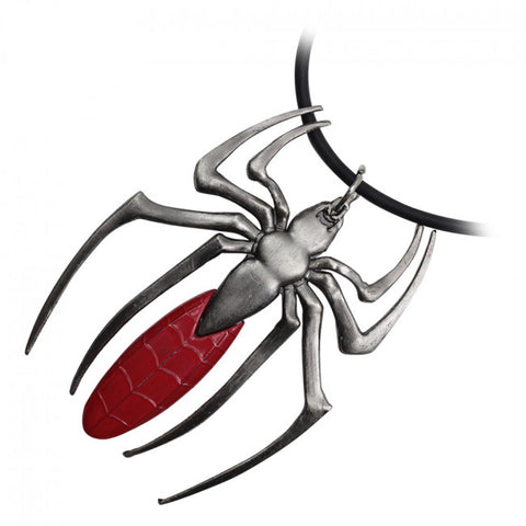 Silver Spider Neck Knife With Hidden Blade and Necklace