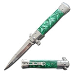 Green folding knife