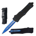 8.25" Blue Tracker Out Of The Front Tactical Automatic OTF Knife
