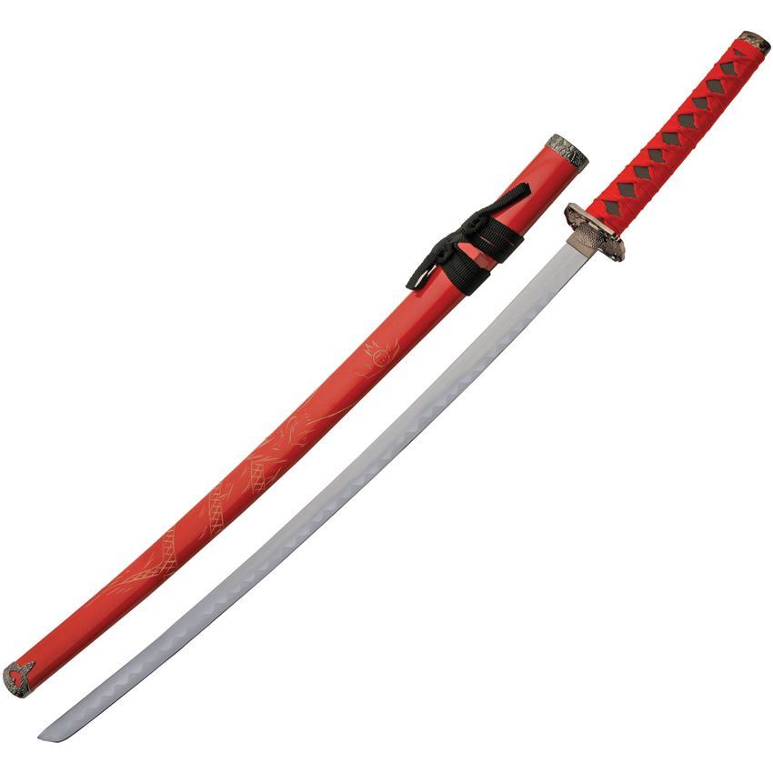 China Made 927000RD Dragon Katana Red - Premium Tactical & Collector Gear