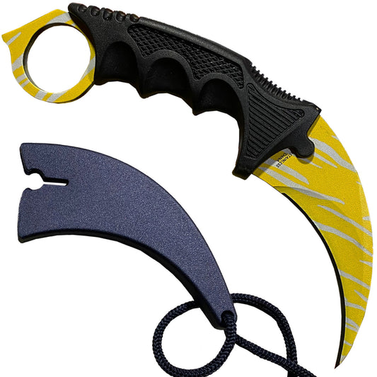 7.6"Tiger Tooth Tactical Karambit Neck Knife