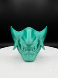 Oni Demon Half-Mask | Teal | Japanese Cosplay & Halloween - Premium Tactical & Collector Gear