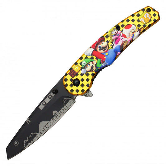 8" Spring Assisted Gold Plumbers Knife 