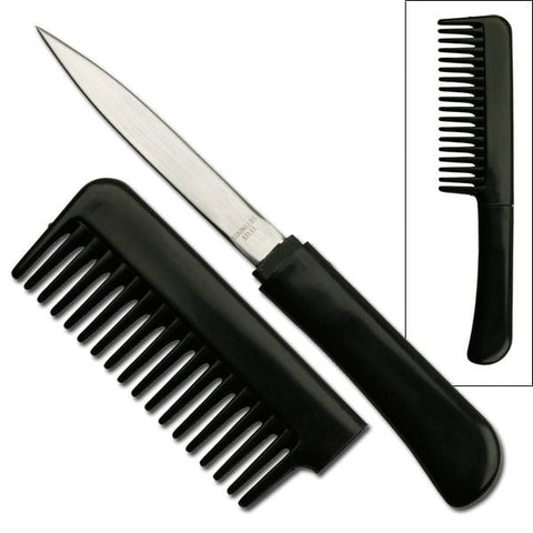 Black Hidden Comb Knife