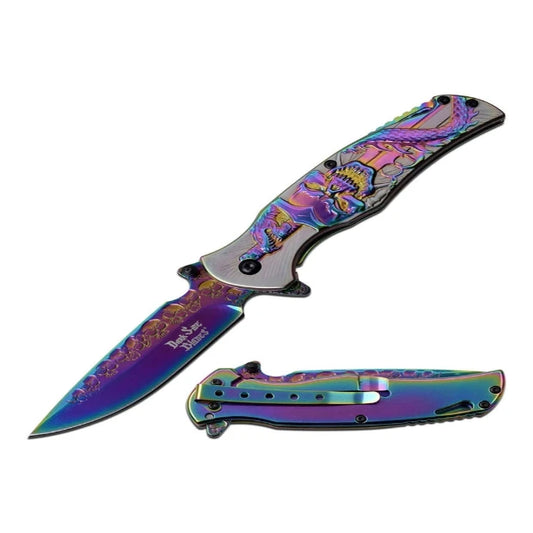 Dragon Rainbow Spring Assisted Knife