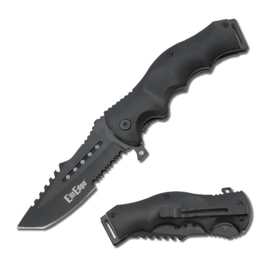 Elite Edge Black Spring Action Knife