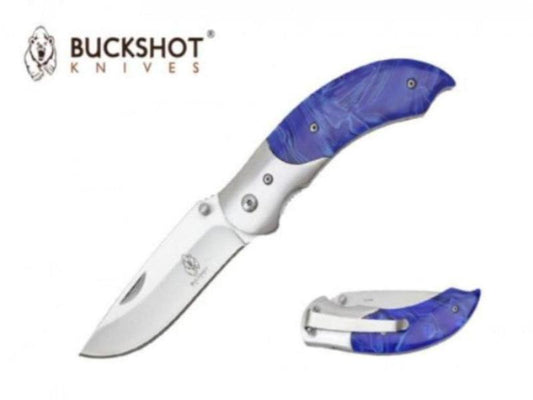 Buckshot Blue Pearl Assisted Opening Knife 