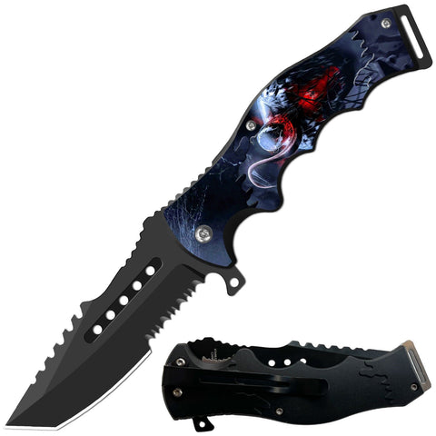 Tactical Venom Spring Assisted Folding Open Pocket Knife Cleaver Blade