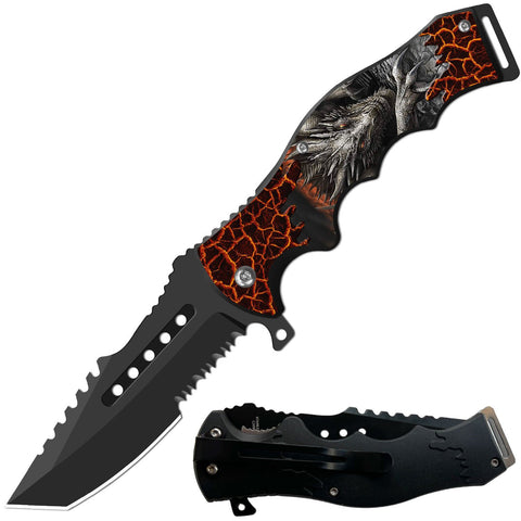 Red Dragon Spring Assisted Knife