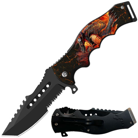 Red Dragon Spring Assisted Knife