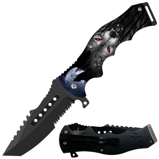 8.5" Wolf EDC Folding Pocket Tool — Tanto Style - Premium Tactical & Collector Gear