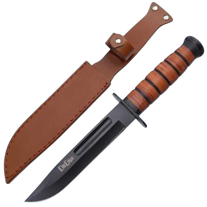 Fixed Blade Knife Elitedge Tactical Brown