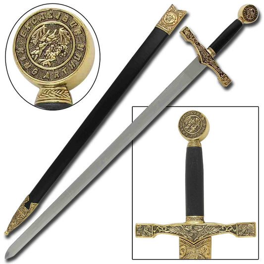 King Arthur Excalibur Replica Longsword  Gold