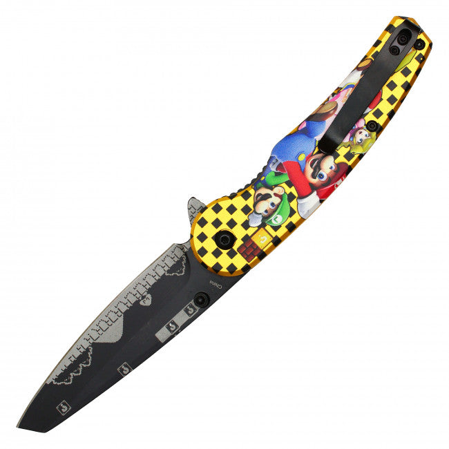 Mario Yellow Cast Assisted Open Knife 2