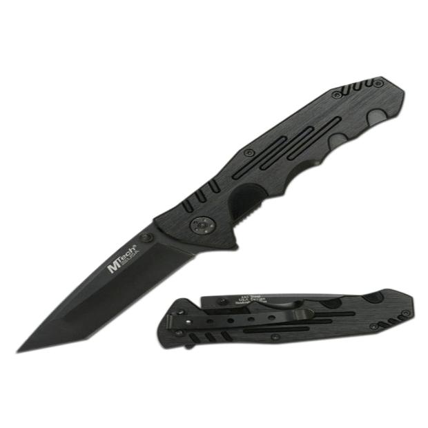 Mtech Black Tanto Spring Action Knife 