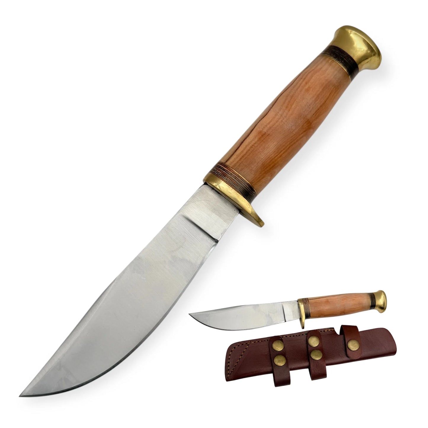 Red Deer® Hunting Knife W/Leather Sheath - Premium Tactical & Collector Gear