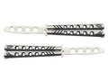 9" Stainless Steel Butterfly Trainer - Silver - Fantasticblades