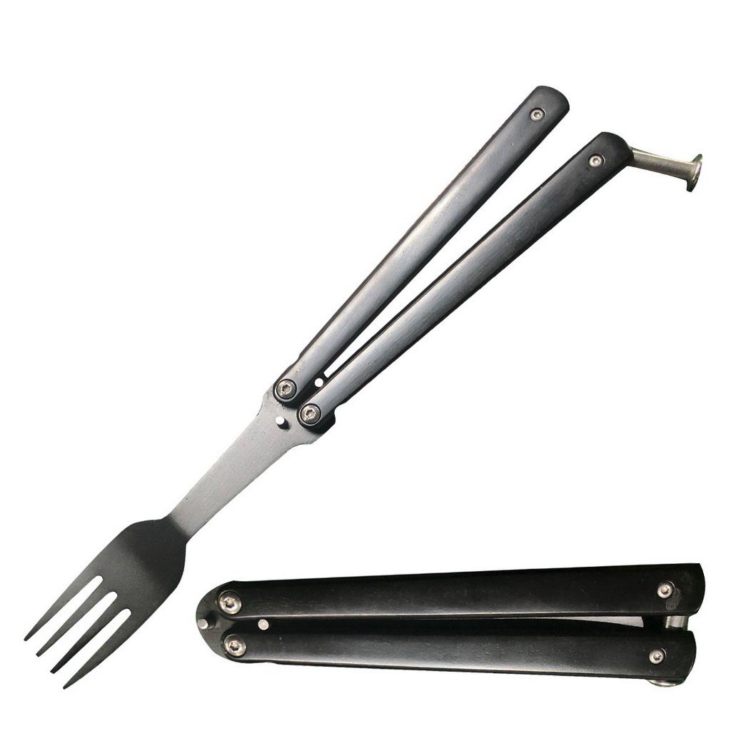 Butterfly Fork - Black Stainless Steel - Fantasticblades