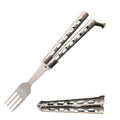 Butterfly Fork - Matte Silver Vented Handle - Fantasticblades