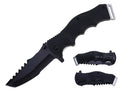 Black ABS Spring-Assisted Pocket Knife with Clip - Fantasticblades