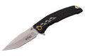 S-TEC Silver Black Aluminum Folding Knife - Fantasticblades
