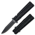 8.5" S-TEC Spring-Assist Butterfly-Style Folding Knife - Black - Fantasticblades