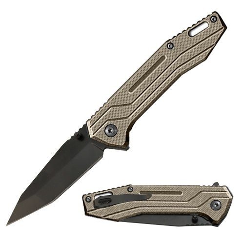 S-TEC G10 Folding Knife - Tan Tanto - Fantasticblades