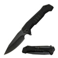 S-TEC G10 Folding Knife - Black Leaf Point - Fantasticblades