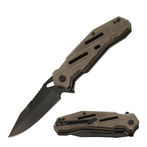 S-TEC Spring-Assist Folding Knife - Desert - Fantasticblades