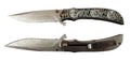 Stainless Steel Assisted Folding Knife with Skull Design - Gunmetal - Fantasticblades