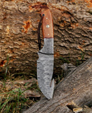 Gut Hook Damascus Steel Custom Handmade Hunting Skinning Knife