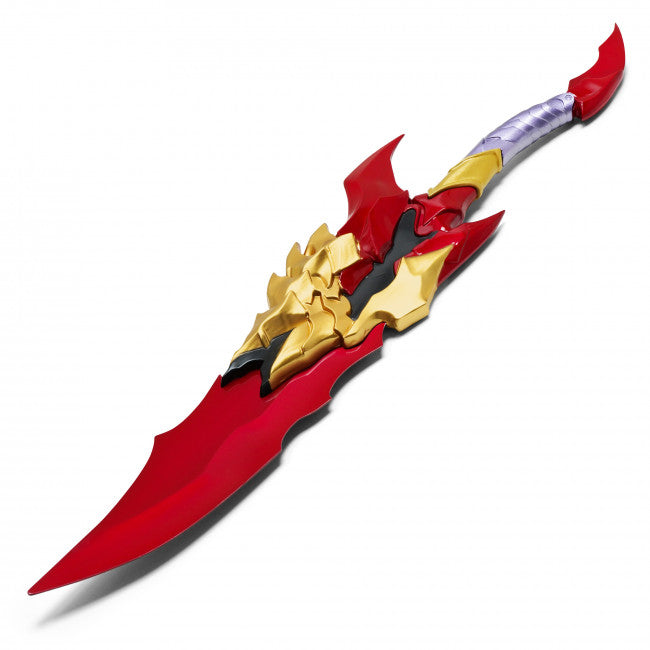 21.75" Cosplay Prop Blade – Black Steel with Red Accent