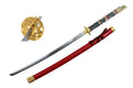 Closed Mouth Dragon Samurai Katana Sword with Red Scabbard - Premium Tactical & Collector Gear