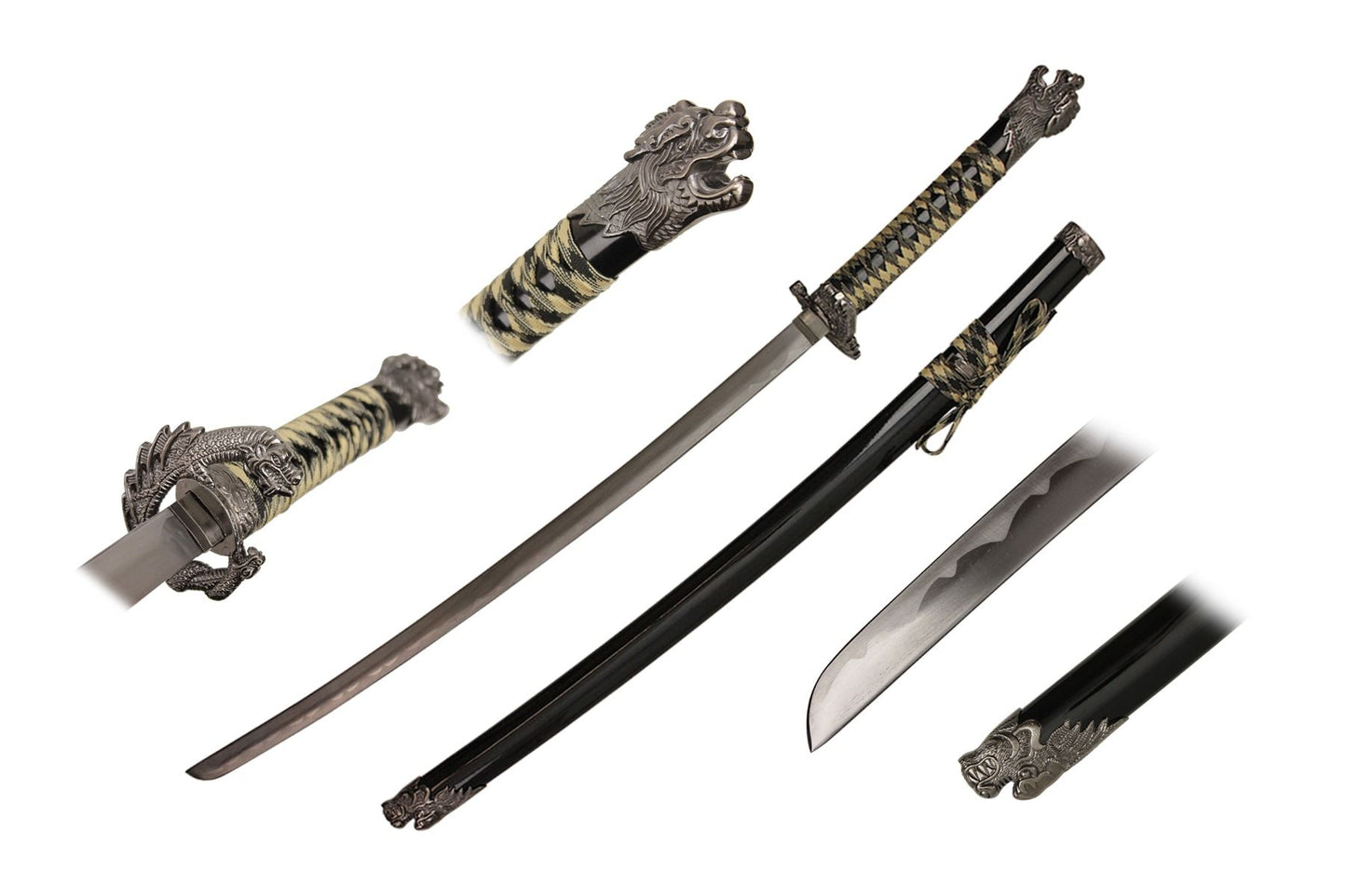 Katana with Chinese Dragon Head Pommel - Premium Tactical & Collector Gear