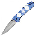 P-Ranger Blue Triceratops Folding Pocket Tool – 8" EDC Folder - Premium Tactical & Collector Gear