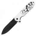 3CR13 Black & Blue Electroplated Folding Pocket Tool – EDC Folder - Premium Tactical & Collector Gear