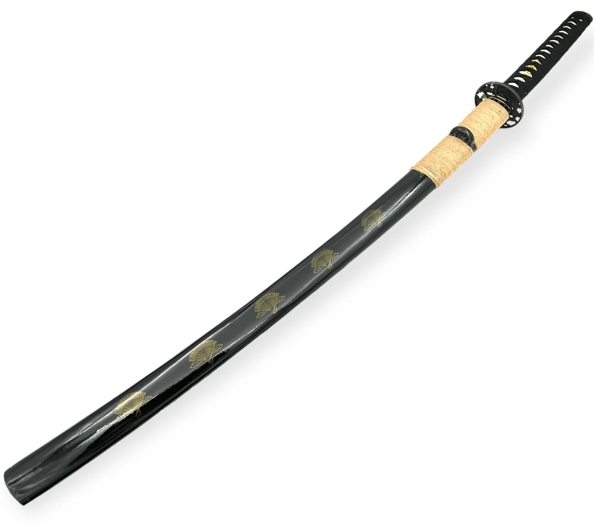 Katana Silver Blade BLACK Free Stand - Premium Tactical & Collector Gear