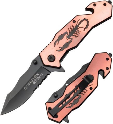 Scorpion Sting Rescue Folding Pocket Tool – Copper Edition - Premium Tactical & Collector Gear
