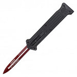 9.5" automatic OTF knife black/red blade
