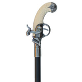 Flintlock Walking Cane Antique Gun Handle