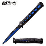 Black and blue Stiletto knife