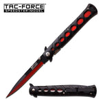 Black and Red Stiletto Assisted Knife 