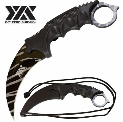 Zebra Karambit Necklace Knife - Fantasticblades