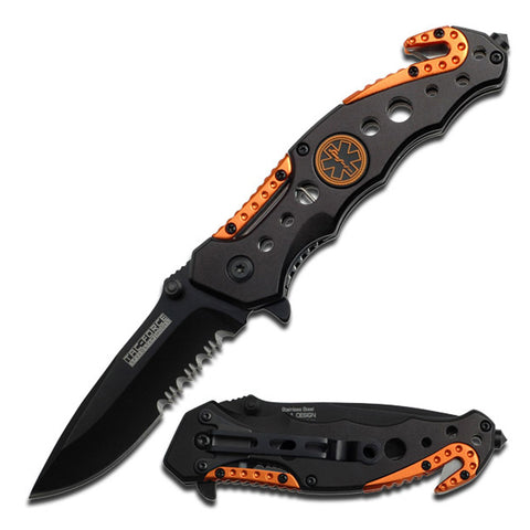 Orange and Black Pocket Knife